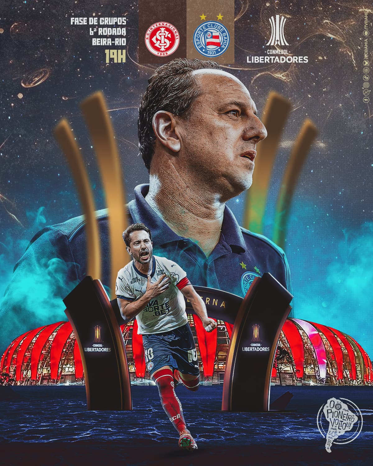 Bahia encerra preparação para decisão contra o Internacional na Libertadores